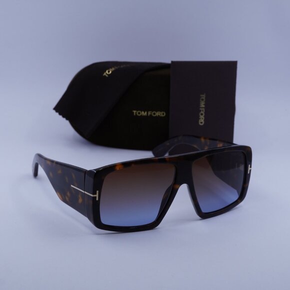 Tom Ford FT1036 56F Raven Aviator Sunglasses - Havana/Brown main image 4